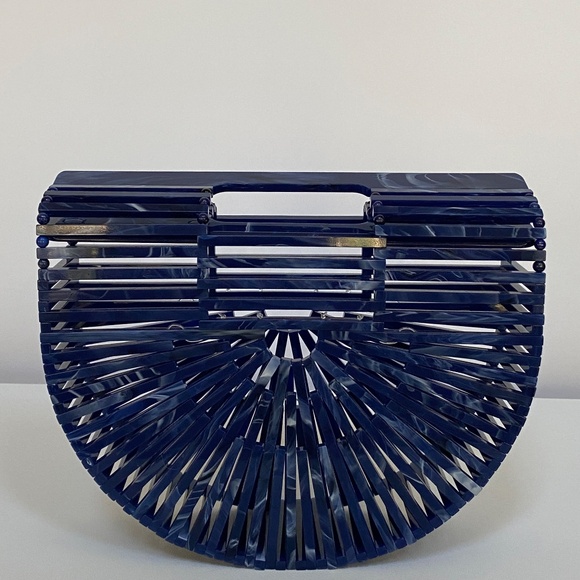 Cult Gaia Lapis Lazuli Mini Acrylic Ark Bag New In Box - Picture 12 of 14